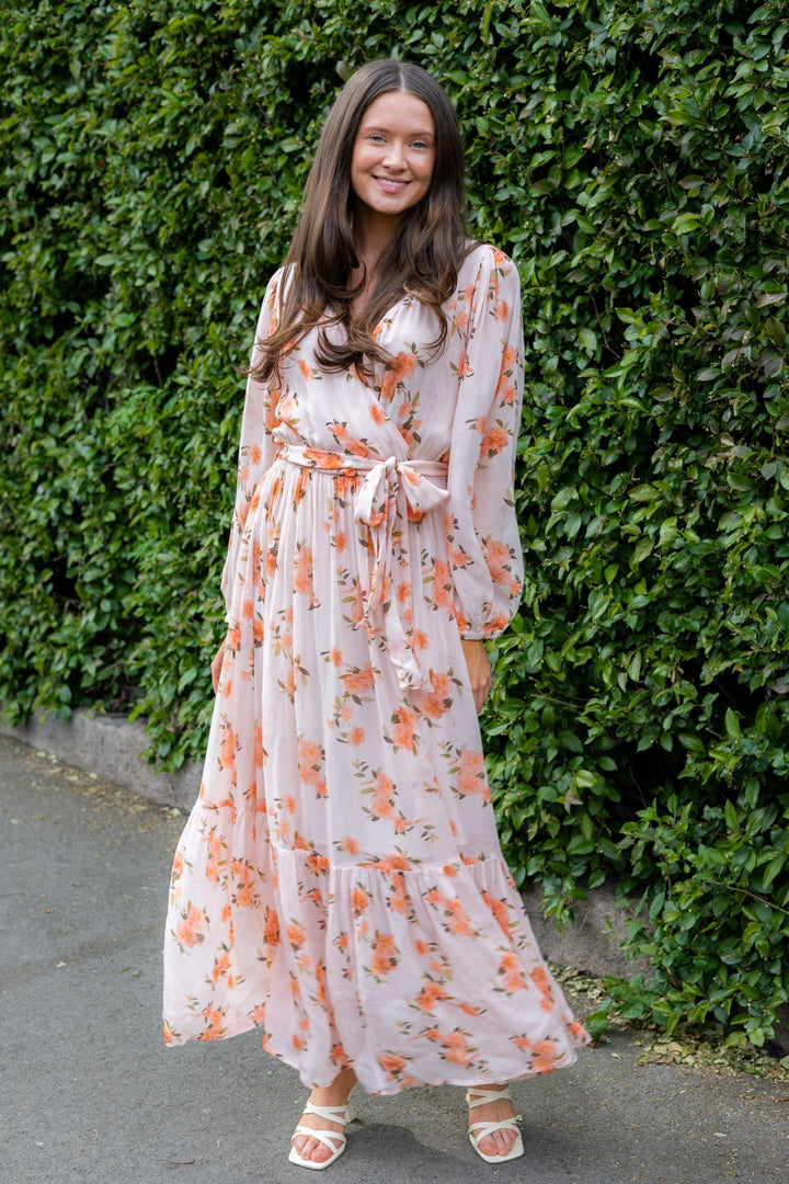 Ingrid Maxi Dress Peach Bloom | Kjoler | Smuk - Dameklær på nett