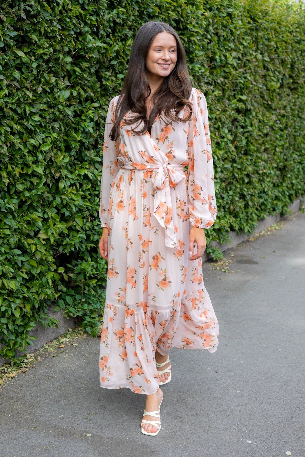 Ingrid Maxi Dress Peach Bloom | Kjoler | Smuk - Dameklær på nett
