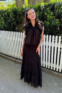 Jayla S Voile Top Black