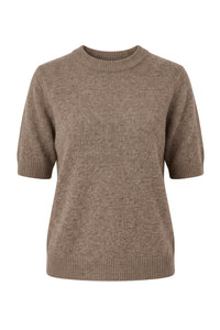 Johi Ss Wool Blend Pullover Taupe Gray