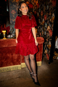 Jolie Dress Bordeaux Velvet