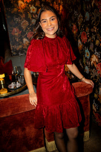 Jolie Dress Bordeaux Velvet