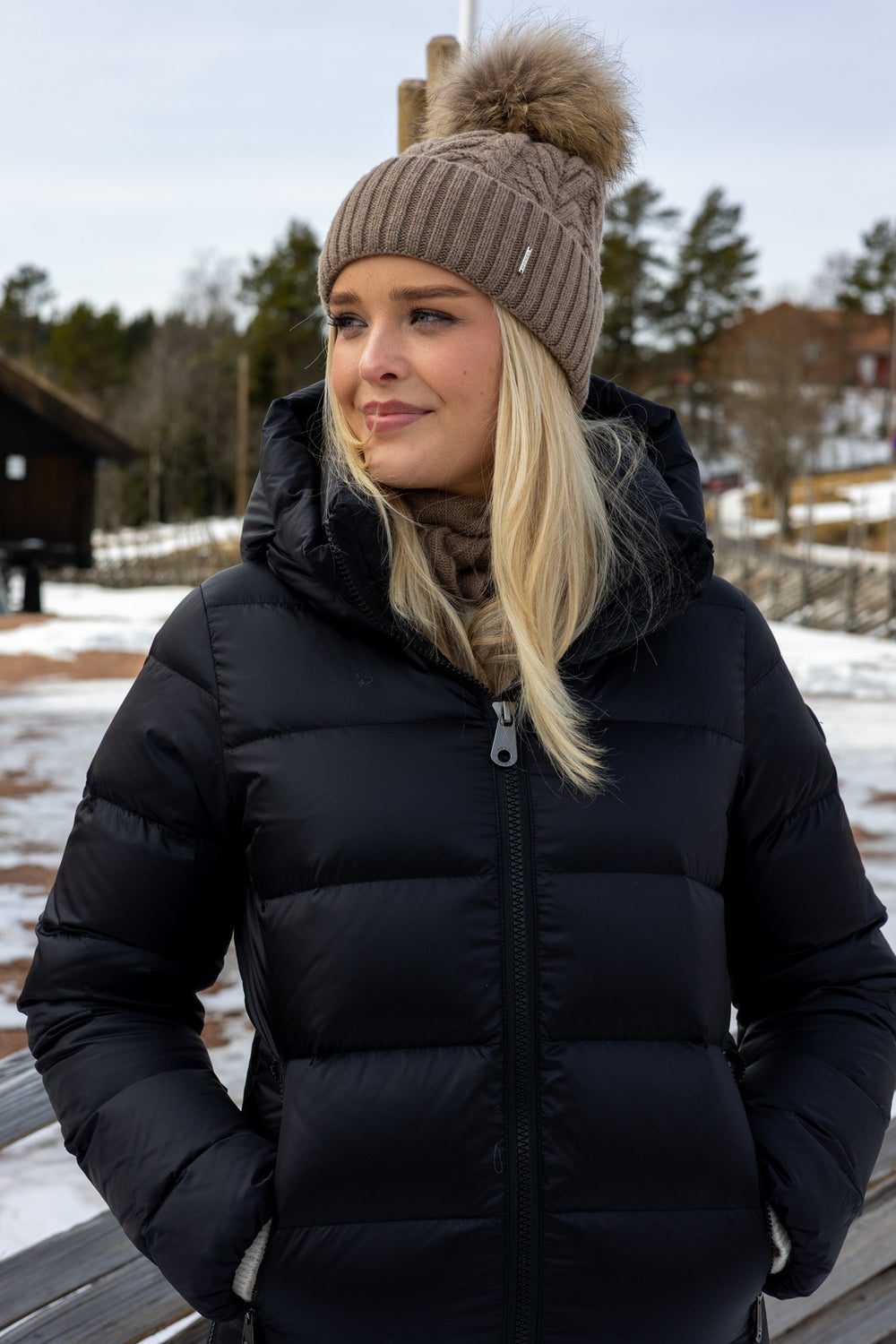 Juliet Cashmere Scarf Dark Beige | Accessories | Smuk - Dameklær på nett