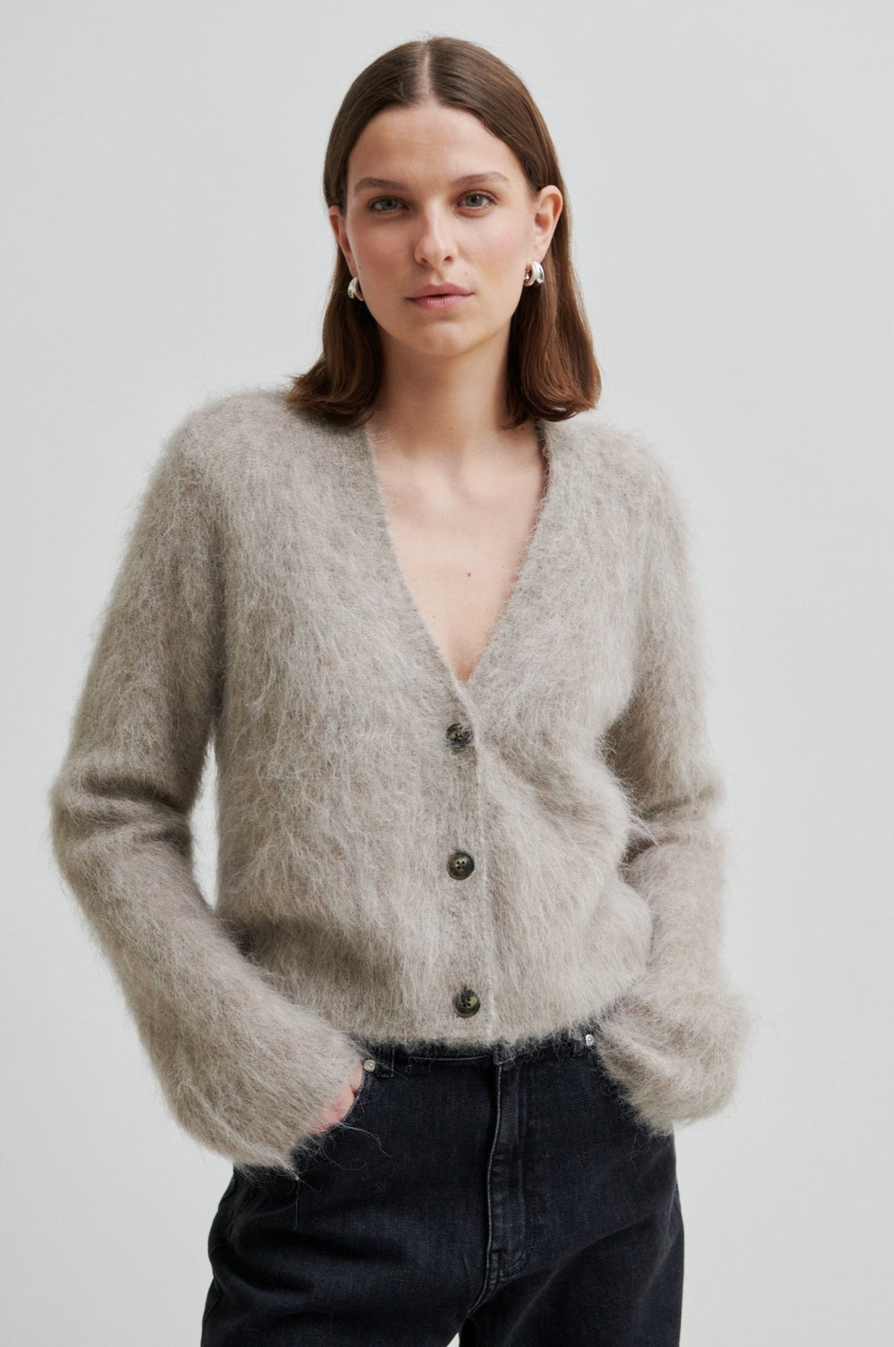 Karla Knit Cardigan Pumice Stone | Genser | Smuk - Dameklær på nett