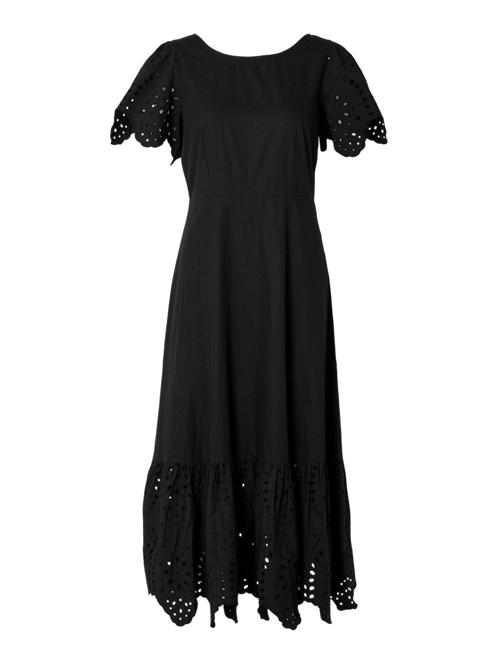 Kelli Ss Ankle Broderi Dress Black | Kjoler | Smuk - Dameklær på nett