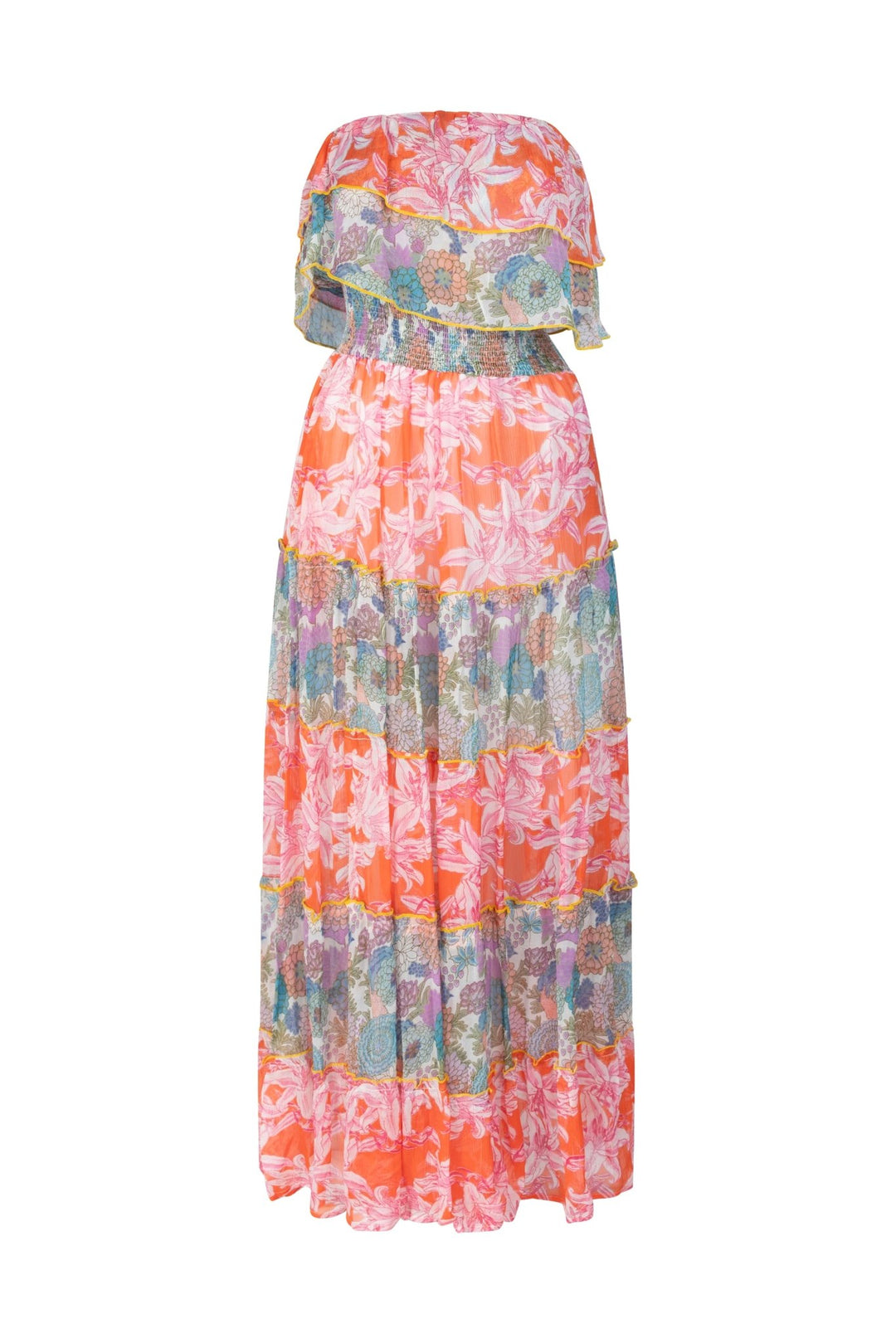 Layer Mix Print Strapless Dress | Kjoler | Smuk - Dameklær på nett