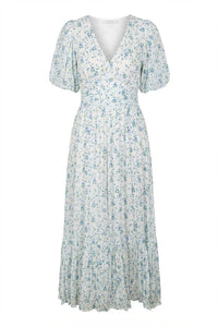 Leonora Dress Blue Fleur Georgette