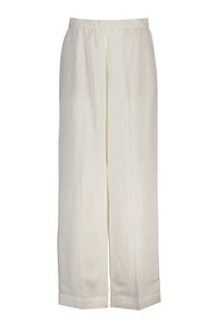 Linen Blend Pull On Pants Eggshell