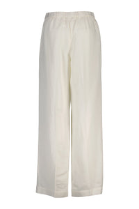 Linen Blend Pull On Pants Eggshell