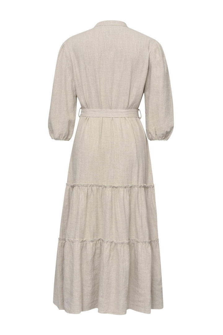 Linen Long Dress Light Sand | Kjoler | Smuk - Dameklær på nett