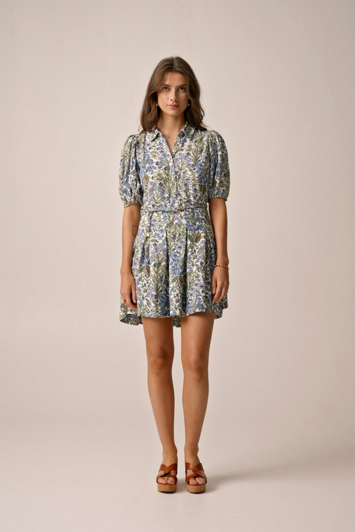 Linen Mini Dress Flora | Kjoler | Smuk - Dameklær på nett