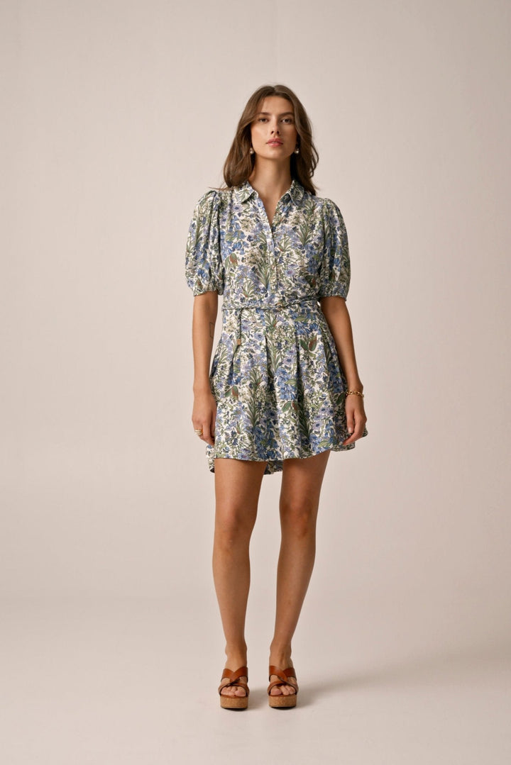 Linen Mini Dress Flora | Kjoler | Smuk - Dameklær på nett