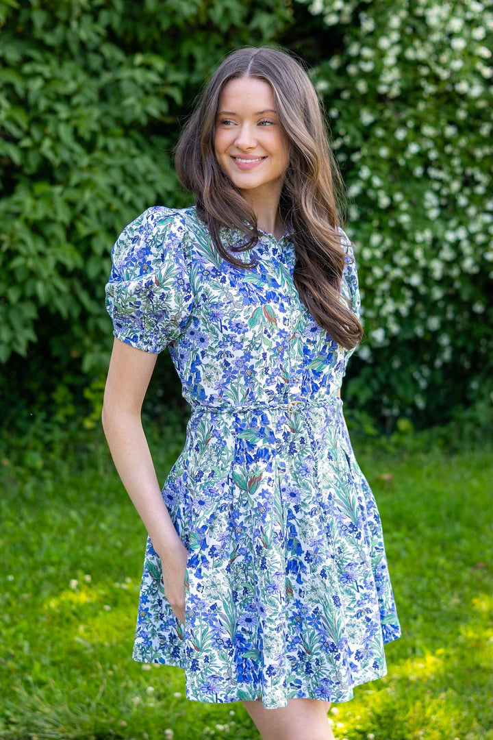 Linen Mini Dress Flora | Kjoler | Smuk - Dameklær på nett