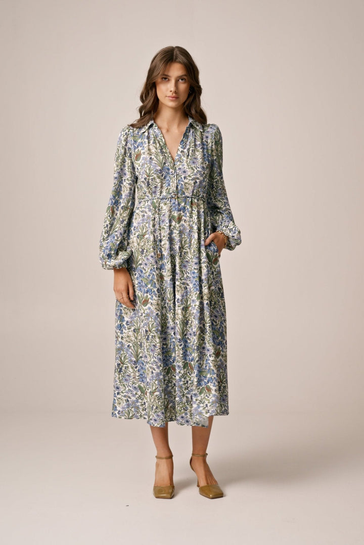 Linen Shirt Dress Flora | Kjoler | Smuk - Dameklær på nett