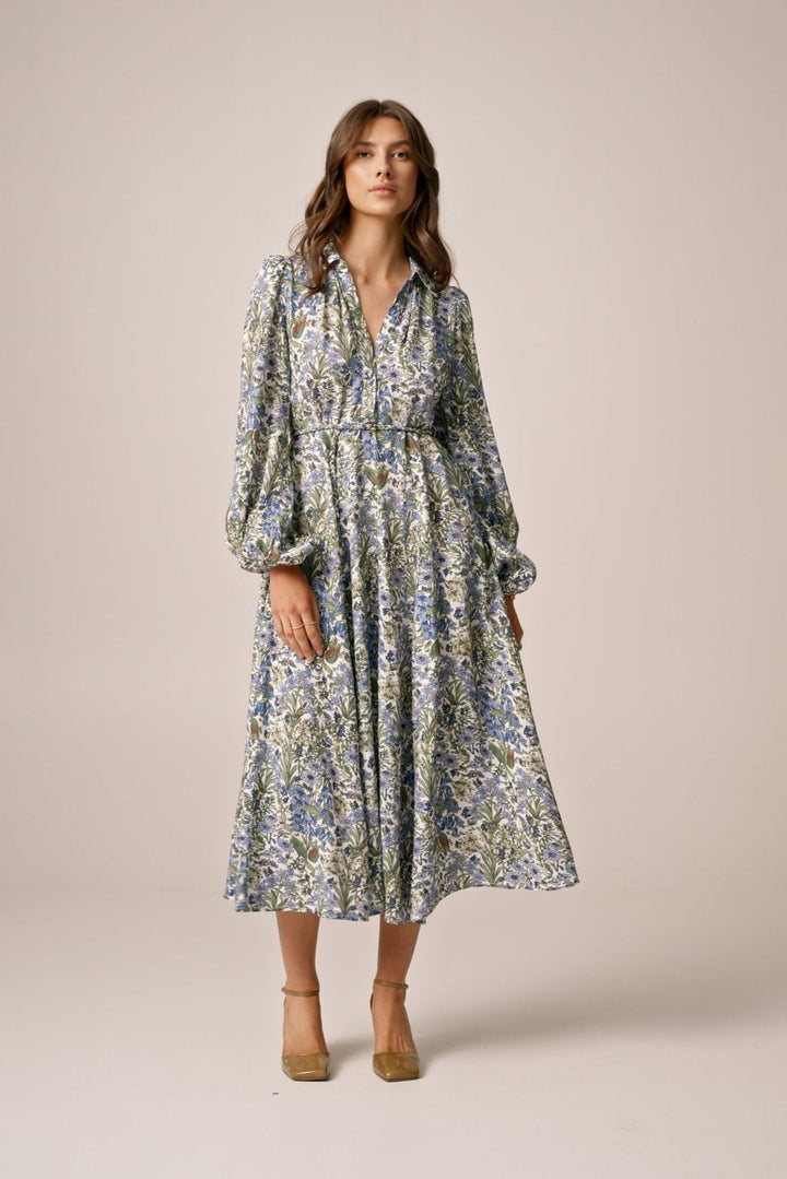 Linen Shirt Dress Flora | Kjoler | Smuk - Dameklær på nett