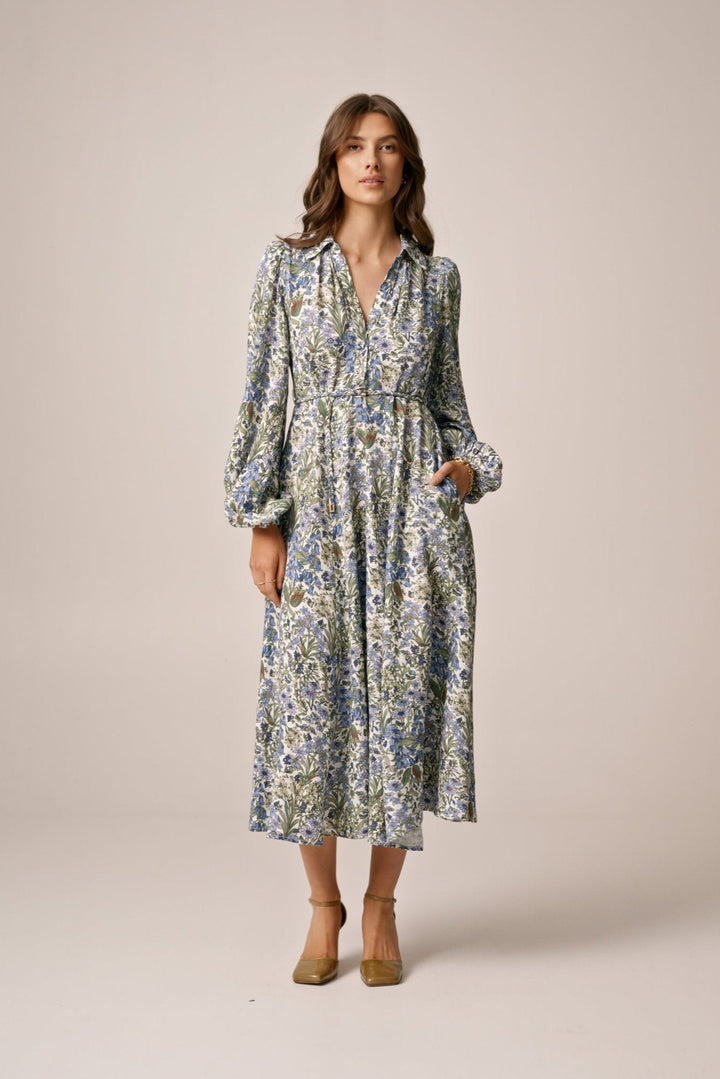 Linen Shirt Dress Flora | Kjoler | Smuk - Dameklær på nett