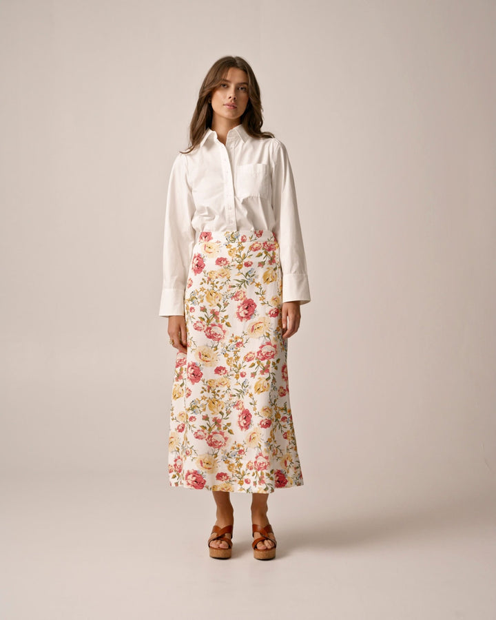 Linen Skirt Rosette | Skjørt | Smuk - Dameklær på nett