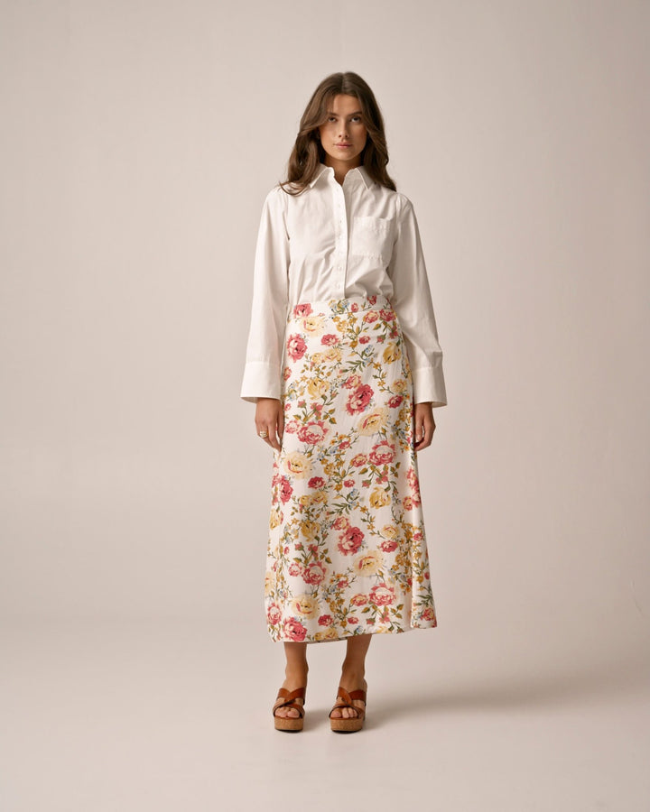 Linen Skirt Rosette | Skjørt | Smuk - Dameklær på nett