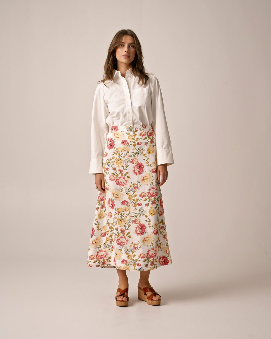 Linen Skirt Rosette | Skjørt | Smuk - Dameklær på nett