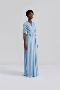 Lola Wrap Dress Dusty Blue