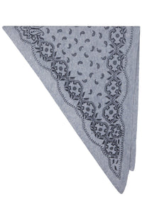 Lolana Paisley Knit Scarf Grey Melange
