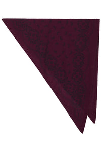 Lolana Paisley Knit Scarf Wine