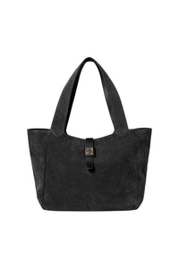 Lucille Tote Bag Large Black Suede