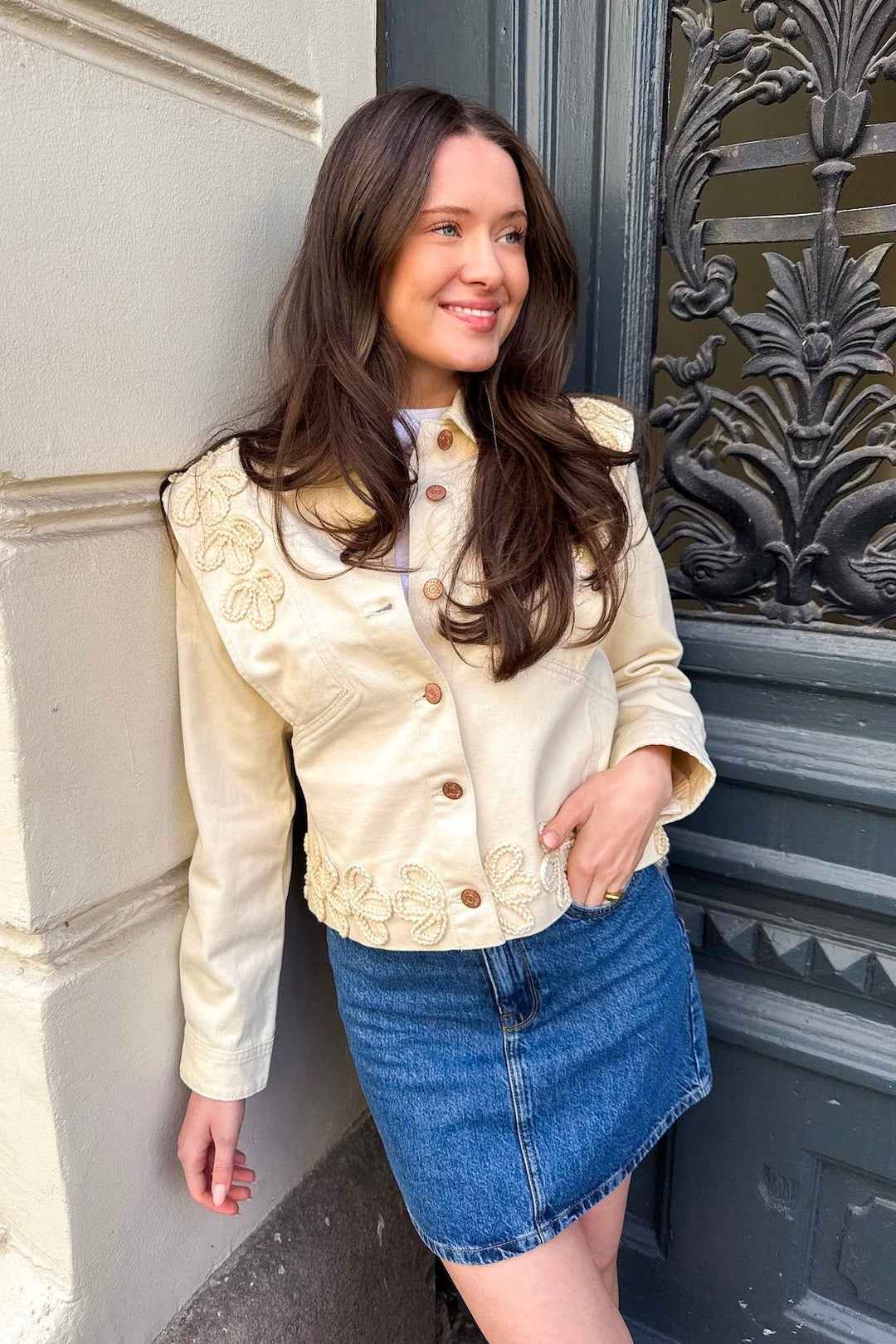 Luina Ls Denim Jacket Birch | Yttertøy | Smuk - Dameklær på nett