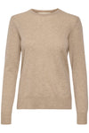 Lukkaiw Crew-Neck Pullover Beige Melange