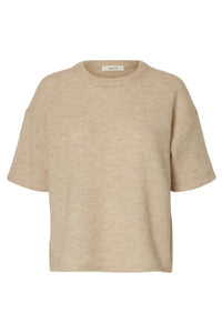 Lulu 2/4 Knit O-Neck Birch Melange