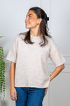 Lulu 2/4 Knit O-Neck Birch Melange