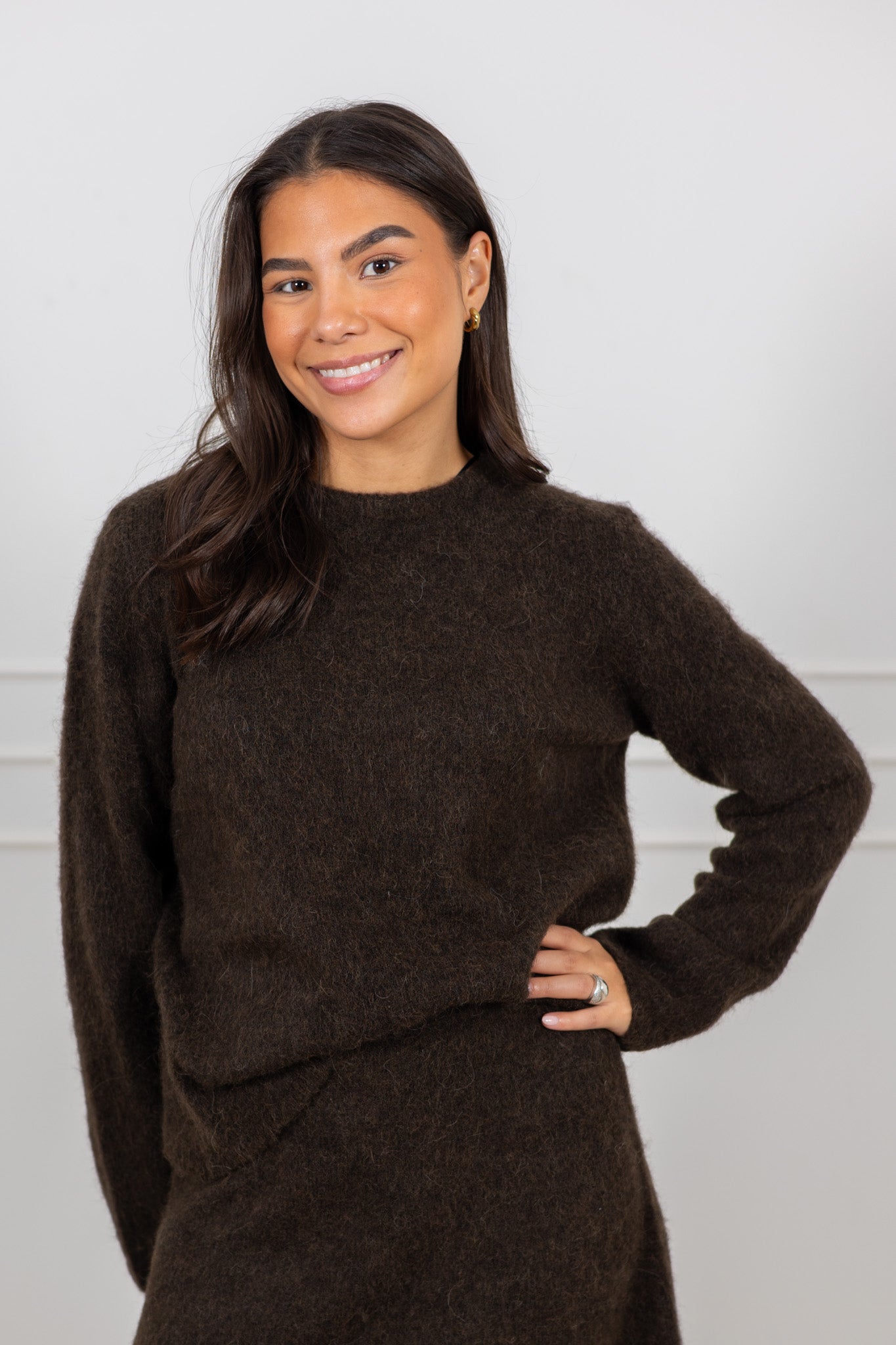 Selected Femme SLFLULU O-NECK - Pullover - birch melange/écru Selected Femme SLFLULU O-NECK - Pullover - birch melange/écru