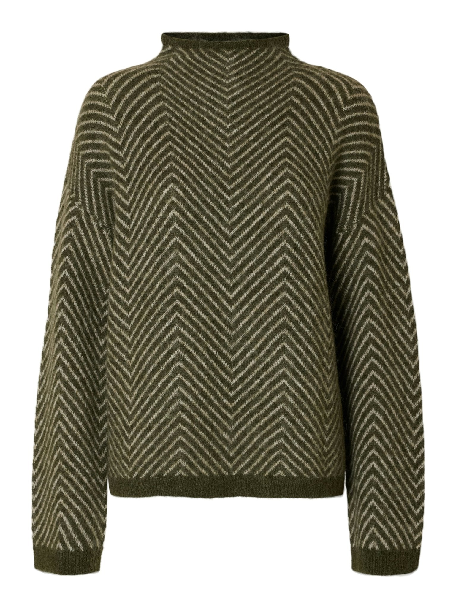 Lulu Ls Knit V Neck Kalamata