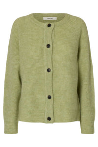 Lulu Ls Knit Short Cardigan Lint Melange