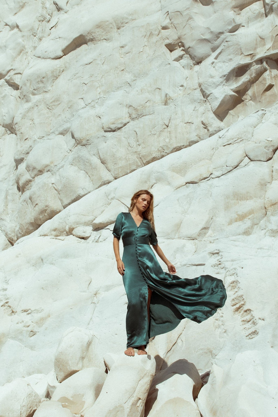 Lyra Dress Emerald Green | Kjoler | Smuk - Dameklær på nett