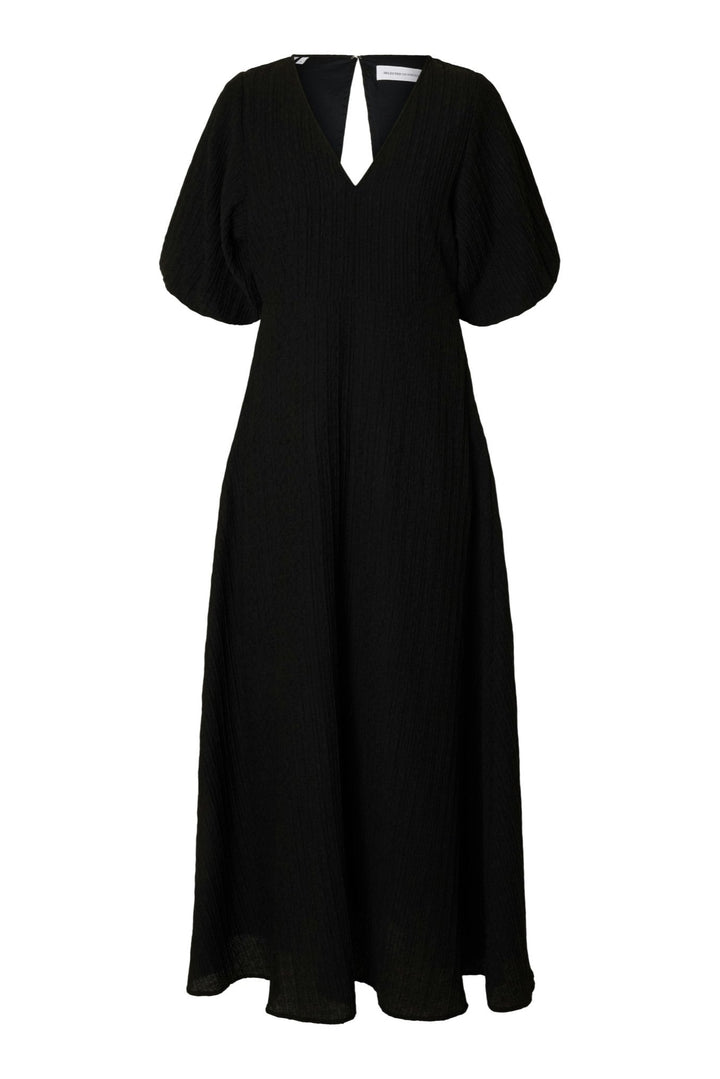 Maddie Ss Midi Dress Black | Kjoler | Smuk - Dameklær på nett