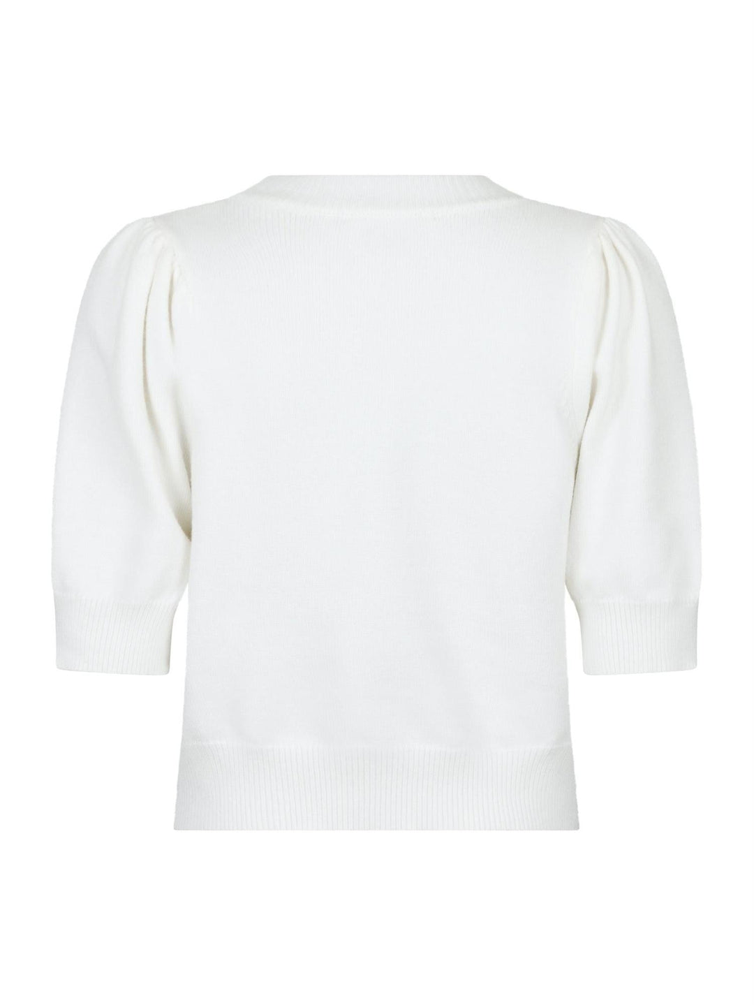 Maia Soft Pearl Knit Tee Off White | Genser | Smuk - Dameklær på nett