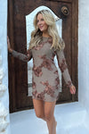 Malou Mesh Dress Mocca Flower