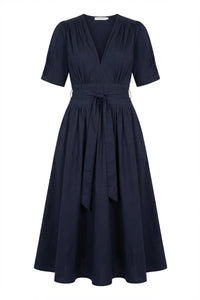 Maria Dress Marine Poplin