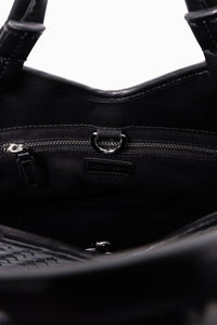 Maya Braided Tote Bag Black