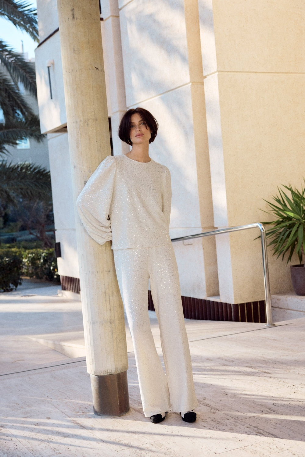 Maya Trouser Winter White | Bukser | Smuk - Dameklær på nett