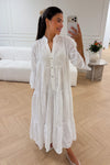 Mila Embroidery Dress White