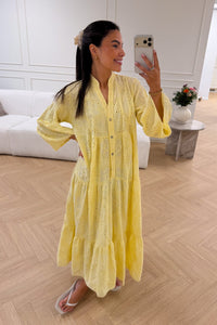 Mila Embroidery Dress Yellow