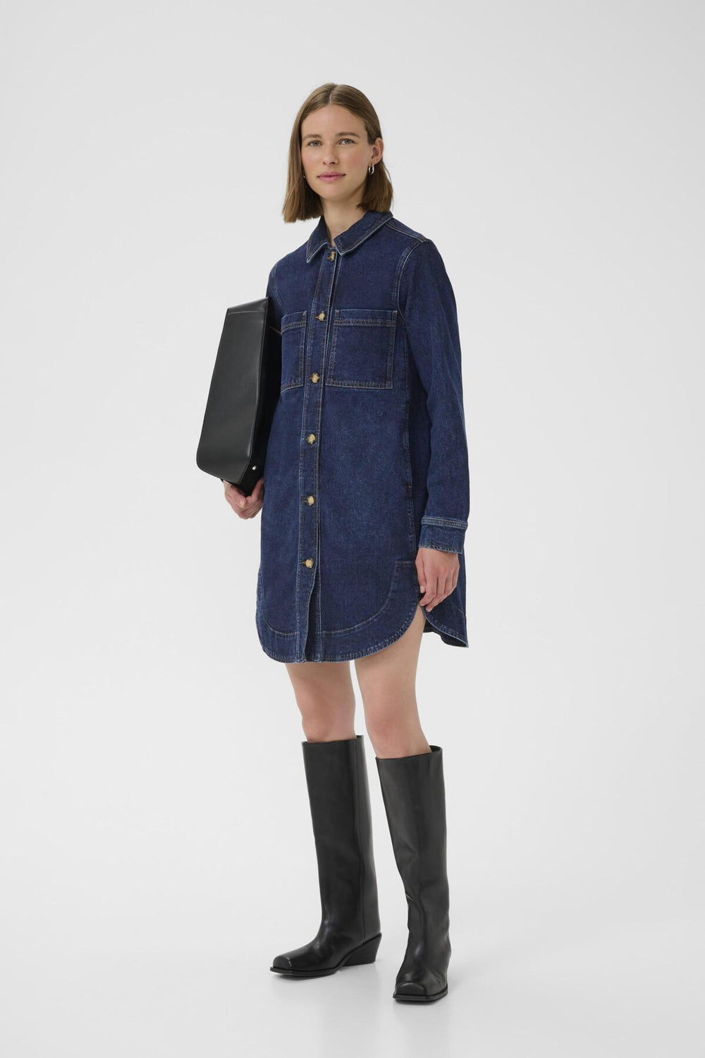 Nanaiw Denim Dress Dark Wash Denim | Kjoler | Smuk - Dameklær på nett