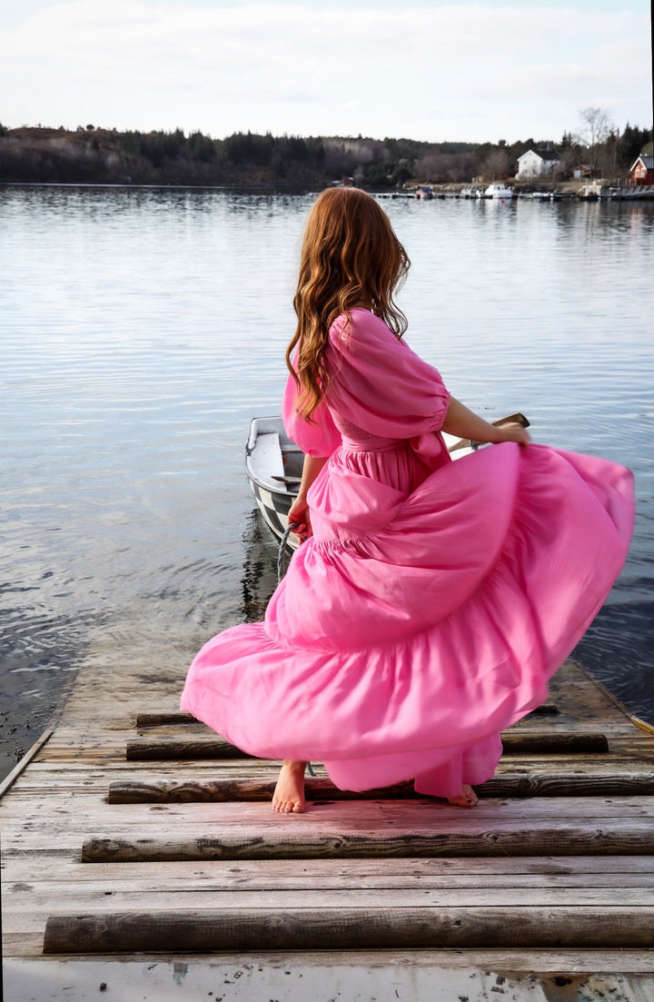 Napoli Long Dress Pink | Kjoler | Smuk - Dameklær på nett