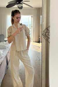 Odesa Linen Blouse Sand