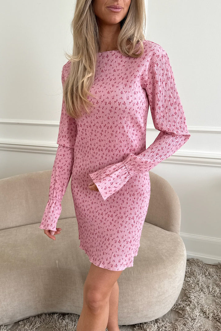 Odine Dress Pink Tiny Blossom | Kjoler | Smuk - Dameklær på nett