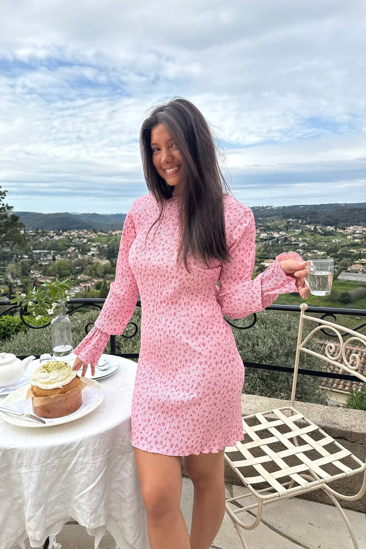 Odine Dress Pink Tiny Blossom | Kjoler | Smuk - Dameklær på nett