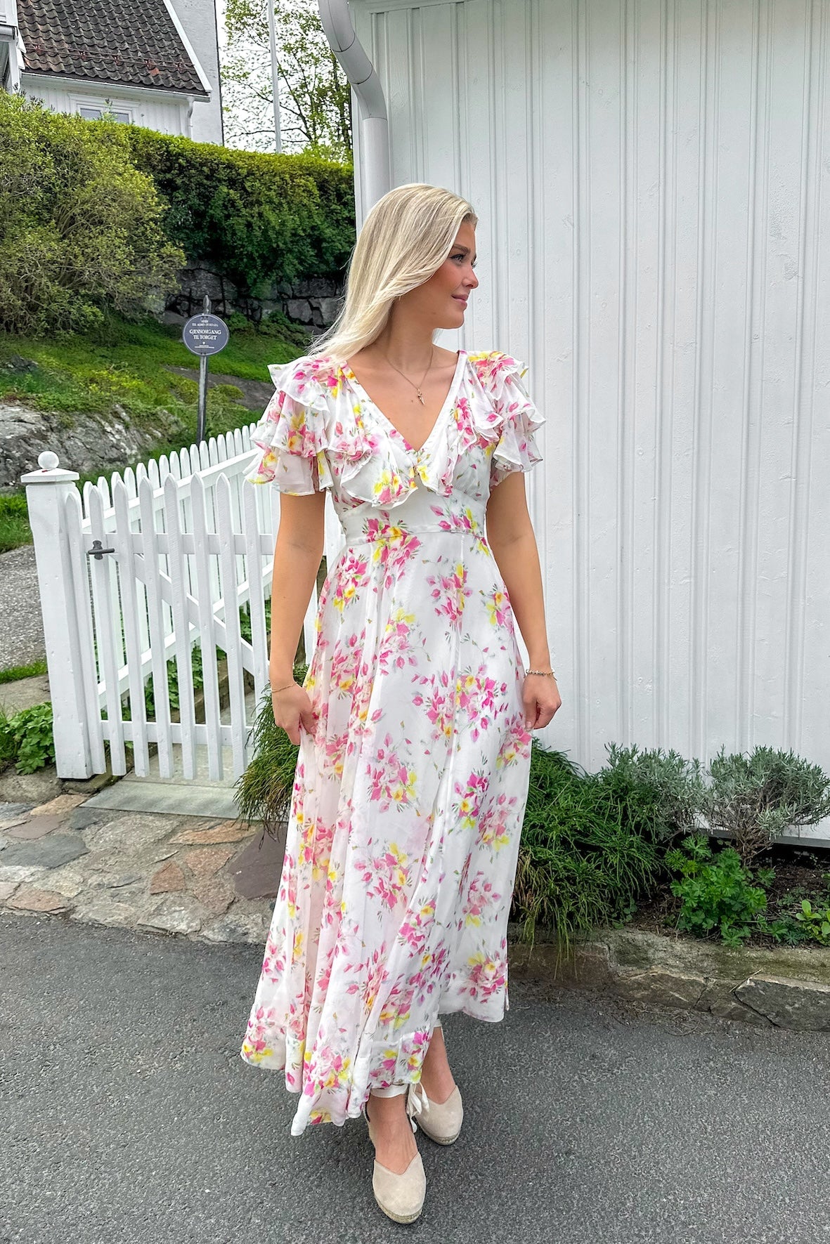 bytimo organza maxi dress Organza Smocking Dress