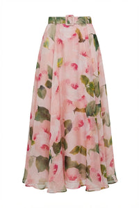 Organza Maxi Skirt Rosette